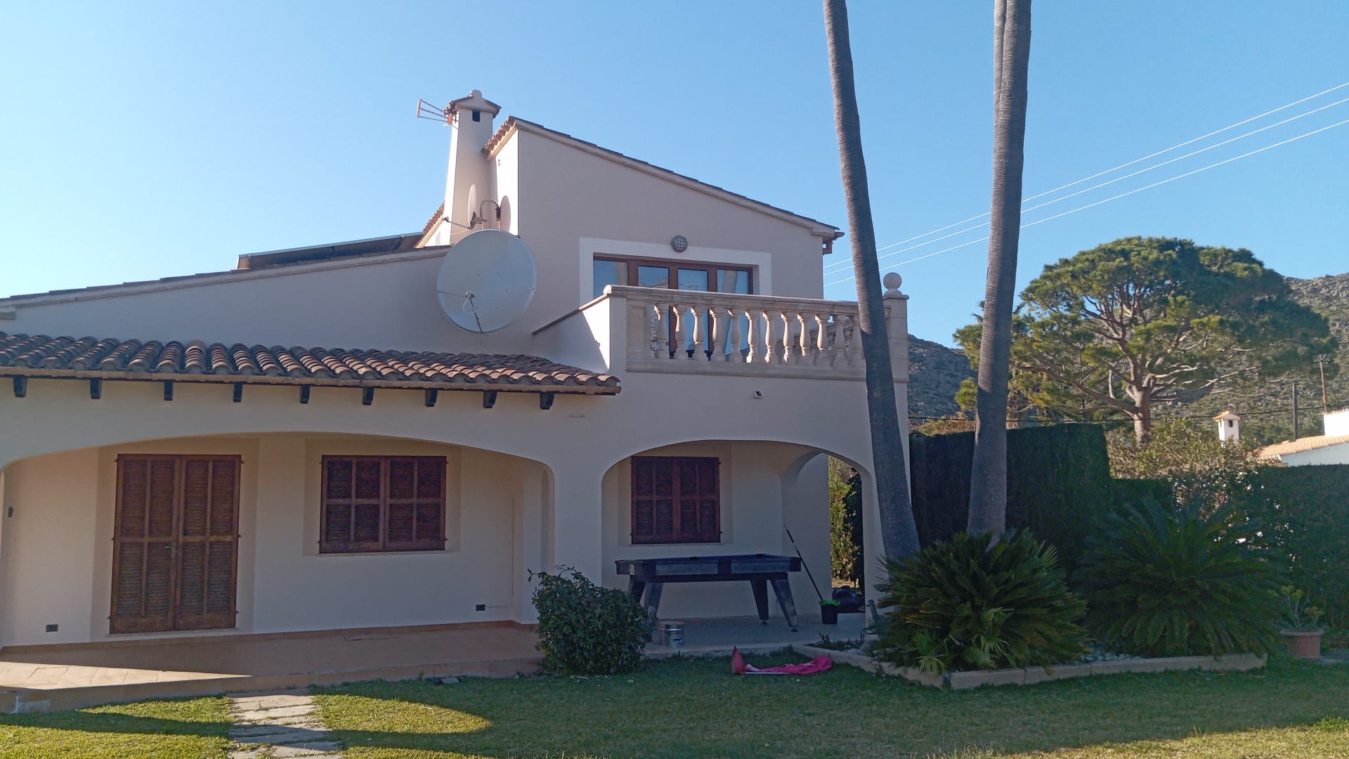 Rehabilitacion y pintura de fachada en Sencelles, Mallorca